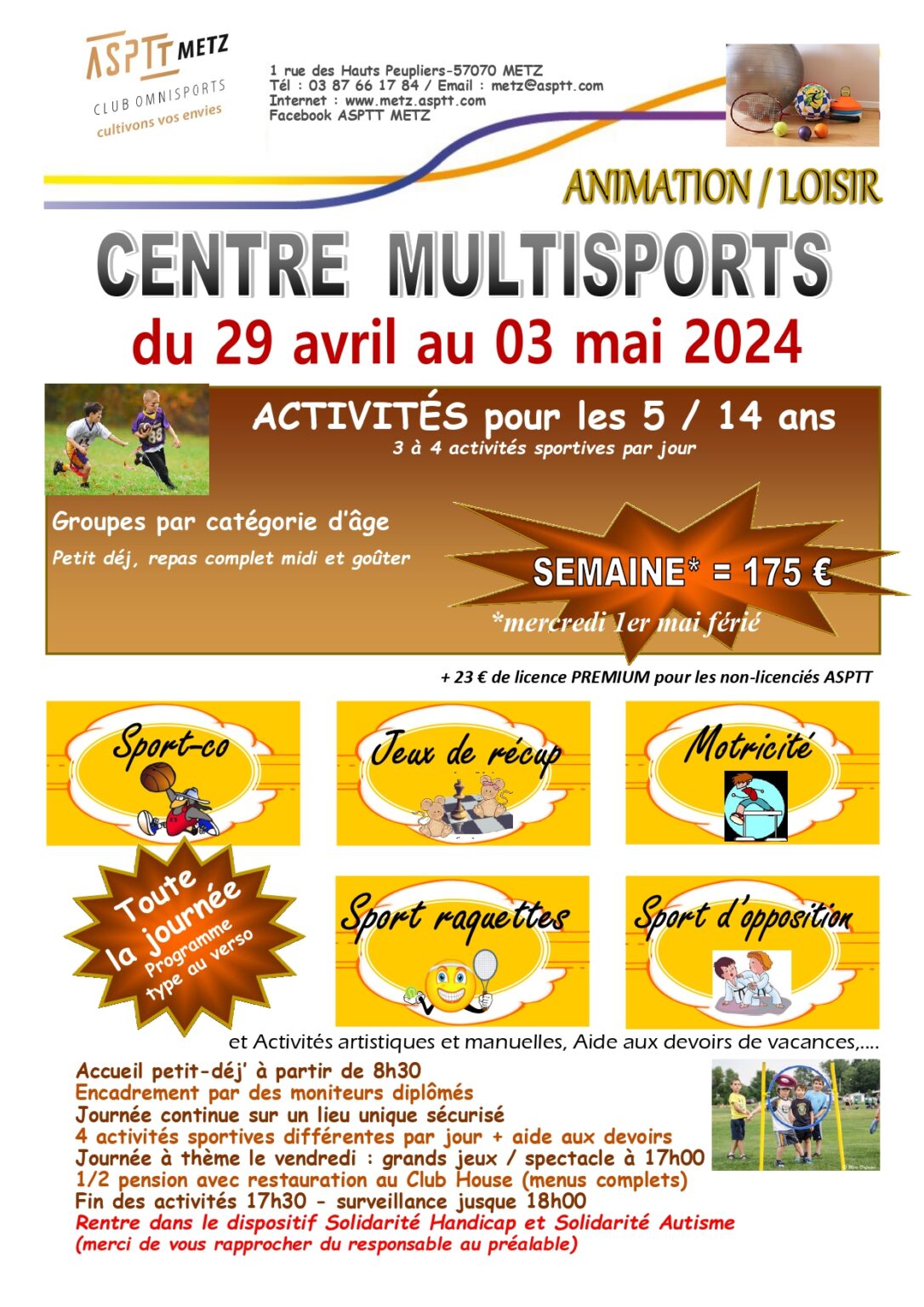 Asptt Metz Centre Multisports Printemps Du Avril Au Mai